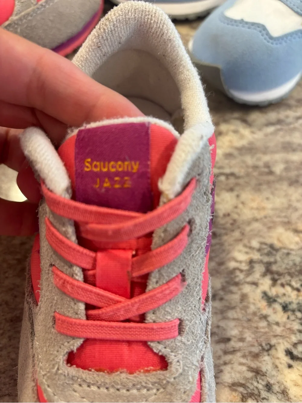 New Balance Kids Sneakers Pink Light Blue-Saucony Kids Sneakers Hot Pink Purple